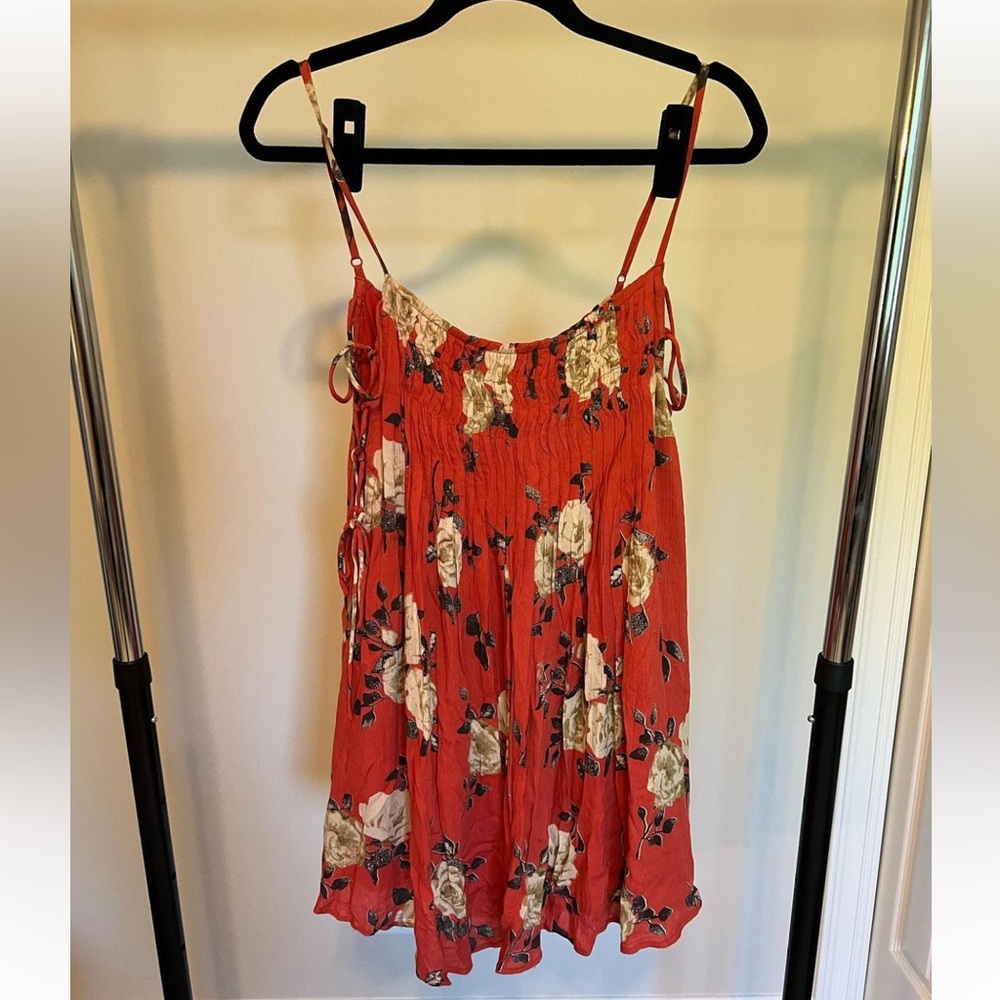 Burnt Orange Floral Dress
